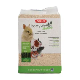 Comparer les prix de Hygiène Rongeur – Zolux Litière Rodywood nature – 60 L