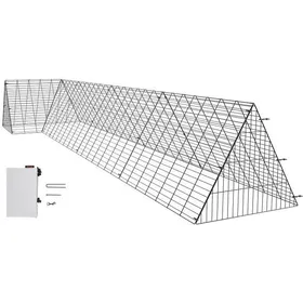 Comparer les prix de Enclos pour Poulailler-VEVOR-400 x 100 x 61,5 cm-Portables- l’extérieur avec Cadres d’angle-Poulets, Canards et Lapins