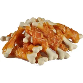 Meilleurs prix pour Friandise chien Vadigran Os calcium poulet MINI - Lot de 2 - Chicken Wrapped Calcium Bones 375g MINI
