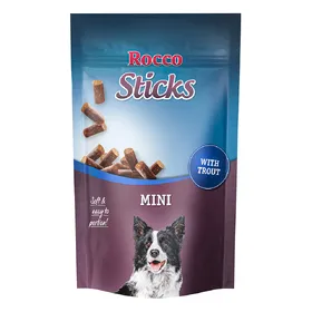 Meilleurs prix pour Rocco Sticks Mini pour chien - truite 100 g