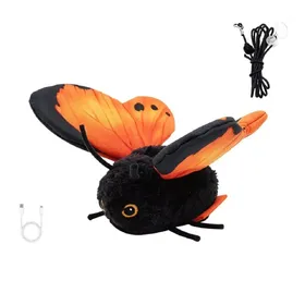 Comparer les prix de Jouet papillon électrique battant pour chat, Jouet interactif rechargeable et lavable pour chaton, 4 modes de jeu stimulent l'instinct de chasse, Garde les chats d'intérieur actifs orange