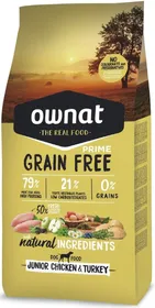 Comparer les prix de Croquettes Chien - Ownat Grain free prime Chiot Poulet et dinde - 12 kg