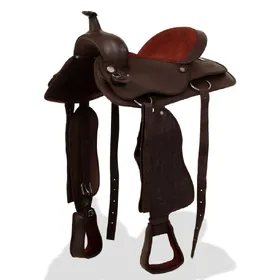 Comparer les prix de vidaXL Selle, bridon et col de poitrine Cuir véritable 17 po Marron