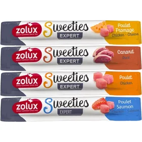 Comparer les prix de ZOLUX Friandise crémeuse Sweeties pour chien - 4 saveurs disponibles - Lot de 18x Canard - 7x 13g