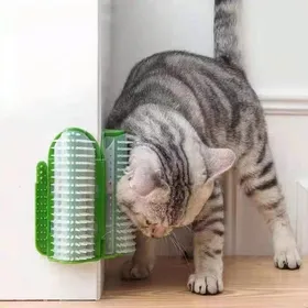 Meilleurs prix pour Grand grattoir d'angle pour chat, artefact à gratter, brosse de massage pour animaux de compagnie pour enlever les poils morts, fournitures pour animaux de compagnie vert