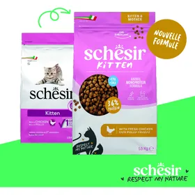 Comparer les prix de SCHESIR croquettes Animal Monoprotein Formula Kitten poulet pour chaton - 1.5kg