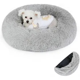 Meilleurs prix pour Panier Chat Rond Dehoussable et Lavable 70 cm gris