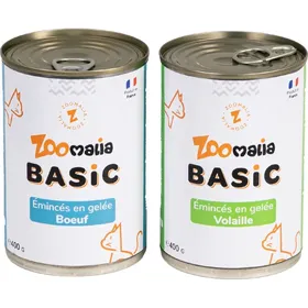 Meilleurs prix pour Zoomalia Basic Emincés en gelée pour chat sans céréales - 2 saveurs au choix