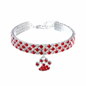 Meilleurs prix pour 1 Collier Tendance et Noble avec Pendentif Empreinte de Patte d'Animal Strassé Convient aux Chats et Chiens à Utiliser à S
